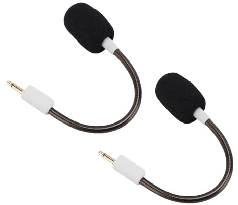 Yechiry Mikrofon -Ersatz 2 PCs 3,5 Mm Abnehmbar, Spielmikrofonboomkompatibel mit Blackshark V2 / V2 Pro/SE -Gaming Headsets, OFC Kabel mit Schaum (White)