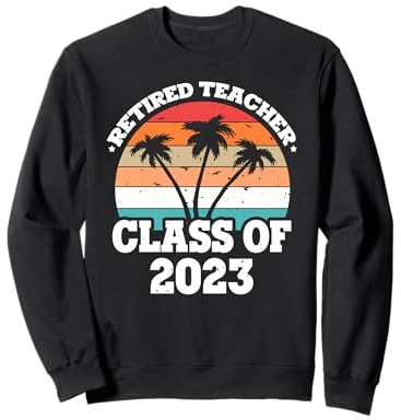 Professeur Retraité Promo 2023 Soleil Palmiers Sweatshirt