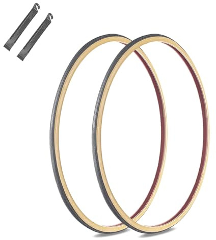 2PCS 700x23C Rennradreifen Mit Hebelpaar 700 23C Fahrradersatzzubehör Mit Pannenschutz Für Mountainbike, Hybridrad, E-Bike, Rennrad, Tourenrad