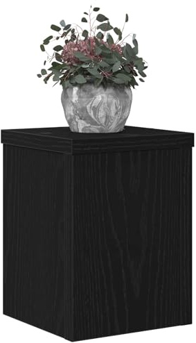 vidaXL Pflanzenständer 2 Stk. Schwarz Eichen-Optik 15 x 15 x 20 cm