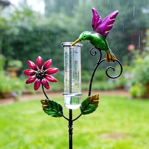 BORDEAG Pluviometro da Giardino,H 120CM Pluviometro Decorativo,Pluviometro in Vetro,Pluviometro per Prato in Vetro per Giardino,Prato,Patio,Accessori da Giardino,Cortile,Terrazza