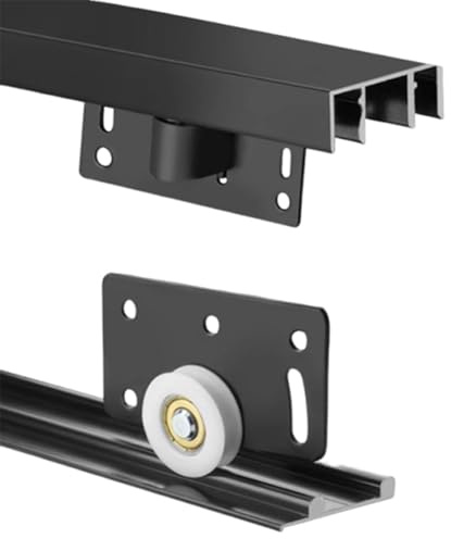 Binari per ante scorrevoli per armadi, guide a doppio binario, binari superiori e inferiori, facile installazione per armadi e porte in vetro