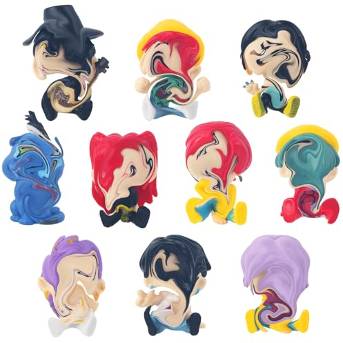 yumcute Kpop Figures, 10pcs Toys Model Set for Hunter Fans Boys Girls, Cute Dolls Anime Figure for Desk Display Birthday Cake Topper