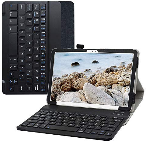 Bige for Galaxy Tab A7 10.4 inch 2020 Keyboard Case,PU Leather Cover with Romovable Wireless Keyboard for Samsung Galaxy Tab A7 10.4 inch 2020 (SM-T500 /T505 /T507) Tablet,Black, 10001962-1