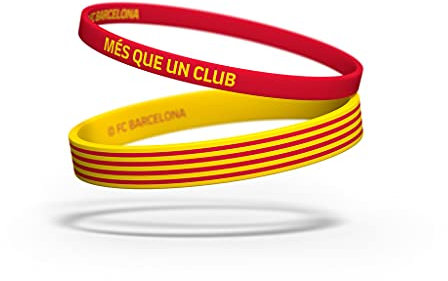 Armband Fußball Club Barcelona Senyera | Barça-Armband aus Silikon | Unterstützt FC Barcelona mit einem offiziellen Produkt | FCB Estándar: Hombres Gelb, Rot