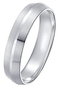 KnBoB Platin 950 Herren Ringe Matt Brilliant Verlobungsringe Gr. 67 (21.3)