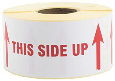 500st. Aufkleber - Etiket mit Aufdruck: This side up | 60mm x 150mm | Selbstklebend