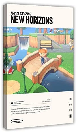 Animal Crossing New Horizons (2020) Videospiel-Poster Leinwand Poster Wandkunst Dekor Druck Bild Gemälde für Wohnzimmer Schlafzimmer Dekoration Rahmen Stil 40 x 60 cm