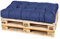 TexDeko® Garden Palettenkissen 120x80x18cm wasserabweisend UV - beständig In- & Outdoor Premium Sitzkissen gesteppt Palettenauflage für Europaletten Palettenpolster (Blau)