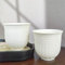 NIUKOMY Tazza da Tè in Ceramica Cinese, Set di 2 Tazza da Tè Giapponesi, Kung Fu Tazza da Tè in Porcellana, Taza da Caffè Senza Manico, Testo del Sutra Buddista del Cuore Design 190ML