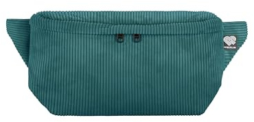 PP-Berlin Bauchtasche Cord Petrol, Eckig Groß | Handgefertigt in Berlin, 100 % recycelt, vegan, 3 Fächer, verstellbarer Gurt