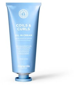 Maria Nila - Coils & Curls Oil-In-Cream, 100 ml - Reichhaltige Leave-in-Creme für perfekte Lockendefinition & intensive Pflege, ideal für alle Wellen & Locken - Vegan & Tierfreundlich - Reisegröße