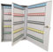 LEOMAR Schlüsselschrank, Schlüsselkasten mit 200 Haken, Schlüsselbox aus Stahlblech, mit Verstellbaren Hakenleisten, Organizer zur Wandbefestigung, Abschließbar, mit Montagematerial, 12 x 39 x 52 cm