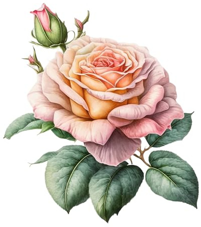 GRAZDesign Wandtattoo Blumen Rose Wandaufkleber Wanddeko für Schlafzimmer Wohnzimmer Sofa Hintergrund - 34x30cm