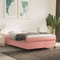 Coavain Lit à sommier tapissier, rose, 140 x 190 cm, rembourré, en velours, moderne, pour adultes et adolescents