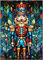 Stained Glass Nutcracker Jigsaw Puzzle 300/500/1000 Piece (500pc (38×52cm))