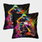 Motocross Personalisiertes Kissenbezug 2er Set - Besonderes Geschenk Für Freunde Dekorative Kopfkissenbezüge Cool Colourful Art Für Sofa, Schlafzimmer, Auto 45x45cm