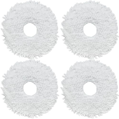 DianSung Accesorios de paño de fregona para Eureka J12 Ultra, para Midea V12 de Repuesto de Robot aspirador, paño de Microfibra Suave -4pcs