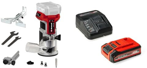 Einhell Professional Akku-Kantenfräse TP-ET 18 Li BL Power X-Change (18 V, 40 mm Hubhöhe, Brushless, Spannzangen 6 + 8 m, Drehzahlregulierung, inkl. 4,0 Ah Akku)