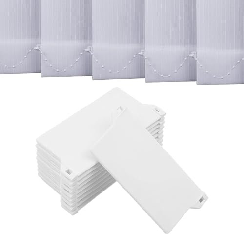 Lot de 10 lamelles de rechange pour rideau à lamelles, plaques de lestage, 127 mm, lamelles de rechange pour rideau à lamelles, poids pour store vertical