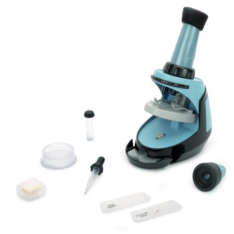 Educational Insights GeoSafari Microscope Science Set - STEM Kits for Kids, 400x Magnification, Scientific Discovery Toys for Classroom or Home Projects, Biology & Chemistry Experiments, Ages 7+