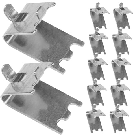 Gadpiparty 12pcs Stainless Steel Refrigerator Shelf Clips - Heavy Duty Freezer Shelf Supports & Hooks - Commercial Grade Fridge Rack Clips for Replacement & Organization