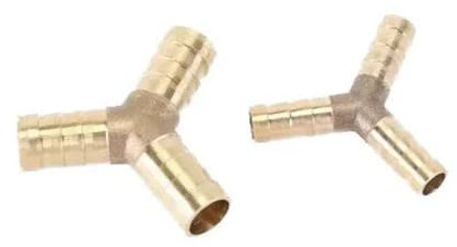 Raccord de tuyau cannelé en laiton en forme de Y à 3 voies, 4, 5, 6, 8, 10, 12, 14, 19 mm, connecteur cannelé en cuivre(16mm)