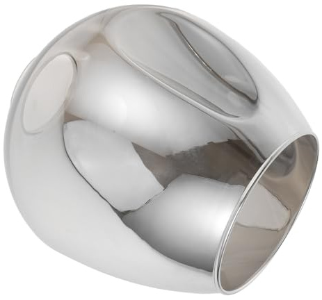 Lampenschirm Rauchglas aus Glas mit Rillen, E27 Ringkappe | Minimalistisches Design, Transparente Ausführung, Konkave Struktur, 4,7cm Lochdurchmesser, für Wohnzimmer