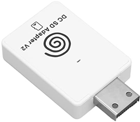 Yechiry Lecteur de Carte Mémoire pour Dreamcast Adaptateur de Lecteur de Carte de Stockage Solide et Durable avec Indicateur D'état LED pour V4.0 pour Accessoires de Console de Jeu