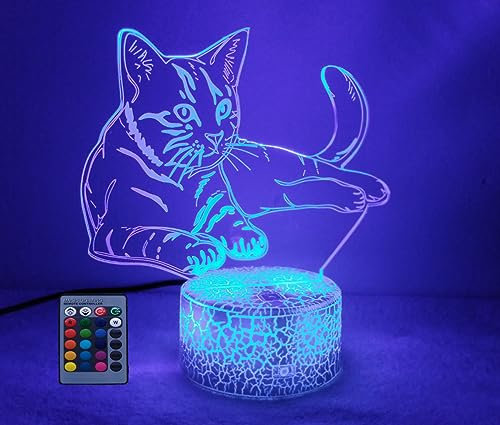 HPBN8 3D Katze Lampe USB Power Fernbedienung 7/16 Farben Amazing Optical Illusion 3D LED Lampe Formen Kinder Schlafzimmer Nacht Licht
