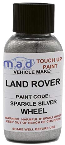 madAUTO Touch Up Wheel Paint Compatible with LAND ROVER RANGE ROVER SPARKLE SILVER PAINT KIT EVOQUE DISCO SPORT VOGUE - 30ml Kit with Built-in Brush, Scratch Paint Kit