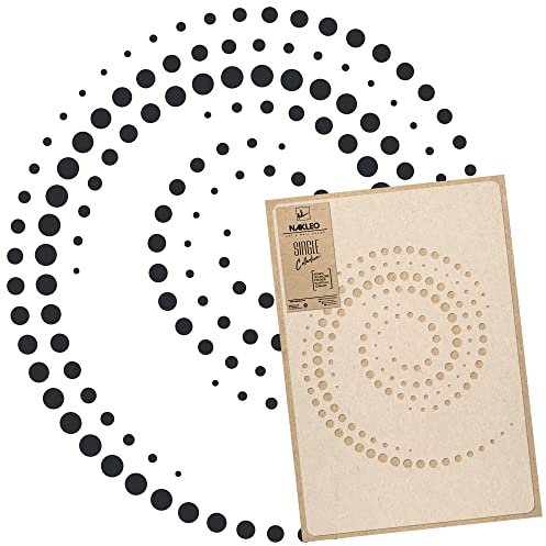 NAKLEO Geometrisch Große Malschablonen 43x64 cm, Gedreht Spirale Muster, Wiederverwendbare Kunststoff Wandschablone, Dekoration DIY Handwerk, Holz Wand Stoff Stein