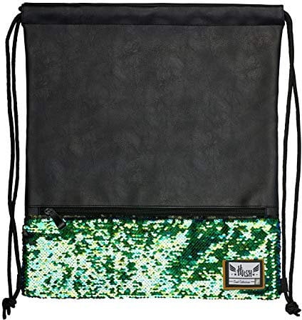 Hash Mädchen HS-135 2 Turnbeutel, schwarz, 45 x 38 cm