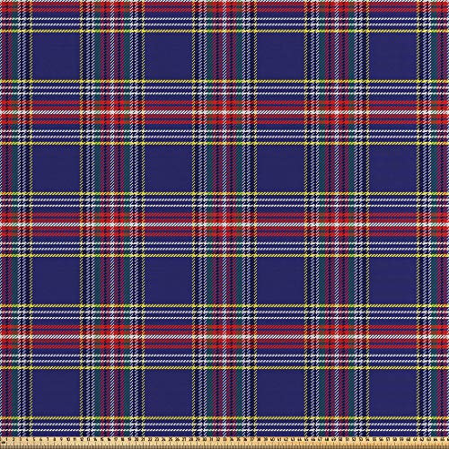 ABAKUHAUS Plaid Satin Stoff als Meterware, Schottischer Landhausstil, Qualitäts Stoff Heimtextilien Wohnaccessoires, 5M (148x500cm), Mehrfarbig