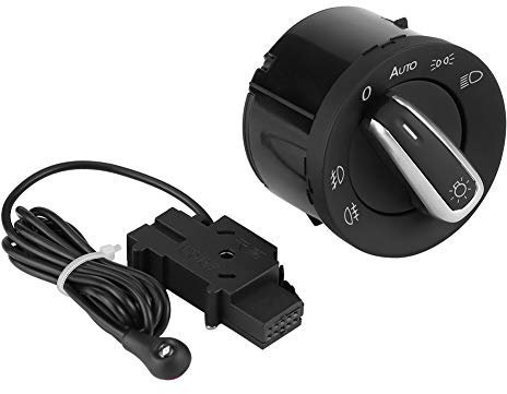 Keenso Auto Scheinwerfer Lichtmodul, Auto Scheinwerfer Lichtschalter und Sensor Modul Ersatz für MK5 Mk6, B6 3C
