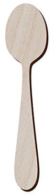 Set of 10 Wooden Spoon for Crafts and Decorations - Spoon Shape - Spoon Magnet - Spoon Necklace 1.1x5 inches