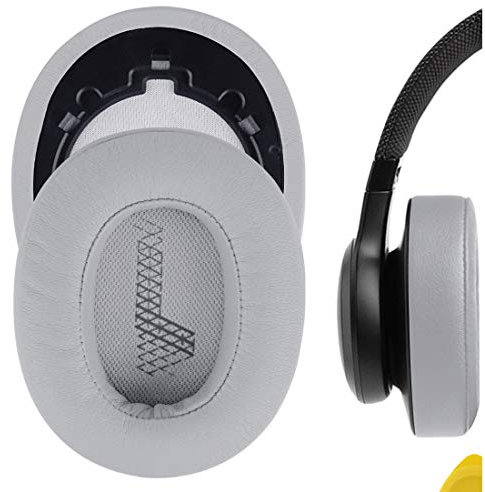 Geekria QuickFit Replacement Ear Pads Compatible with JBL LIVE 500BT Headphones, Repair Parts (Grey)