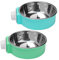 2 Pcs 2-in-1 Pet Crate Bowls, 11cm/4.3In 420ml Hanging Cage Dog Bowl Removable Cage Water Bowls for Dog Cat