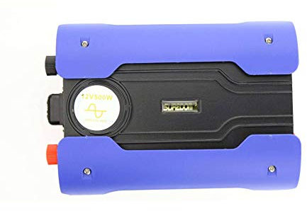 500W Onda Sinusoidal Inversor De Corriente 12V A 220V Transformador Adaptador De Enchufe De Coche Convertidor Cargador De Salida con 2 Cargador De Coche USB-12V