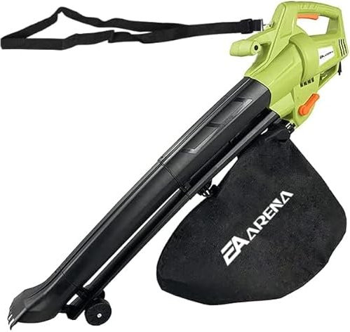 Leaf Blower Vacuum,3 in 1 3000W Electric Garden Blower/Vacuum Shredder with Wheels 35L Leaf Collection Bag,10m Cable Lightweight Design, Leaf Vacuum, 10:1 Shredding Ratio