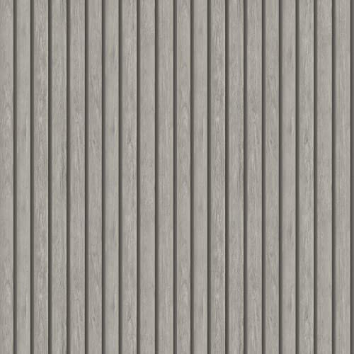 Holden Decor Papier peint à lattes de bois Gris 13133 - Gris