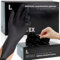 FINITEX - Black Nitrile Disposable Gloves, 5mil, Powder-free, Medical Exam Gloves Latex-Free 100 PCS For Cleaning Food (Large)