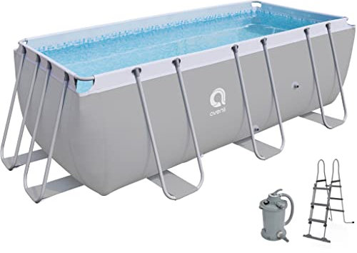 JILONG Piscina Desmontable Rectangular de 400x200x99 cm. con Depuradora de Arena 17726-1EU