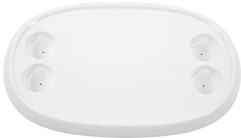 Tischplatte für Boote, Esstisch für Boote mit 4 Getränkehaltern, abnehmbarer Schreibtisch, 680 x 410 mm, rechteckig, weiß, für Wohnmobil, Wohnwagen, Wohnmobil, Yacht