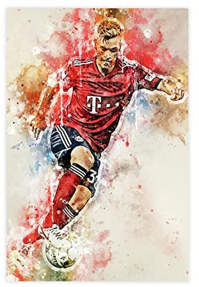 ZHONGZ Joshua Kimmich Sportposter Star Art 1 Leinwandposter Schlafzimmer Dekor Sport Landschaft Büro Raum Dekor Geschenk Unframe:30 x 45 cm
