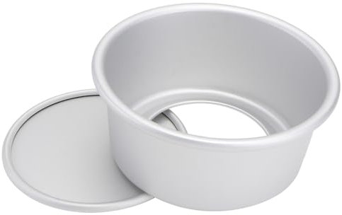 Kichvoe 5 Zoll Runde Käsekuchenform Aluminium Runde Kuchenform mit Abnehmbarem Boden Backform Eloxiertem Aluminium Chiffon-Kuchenformen