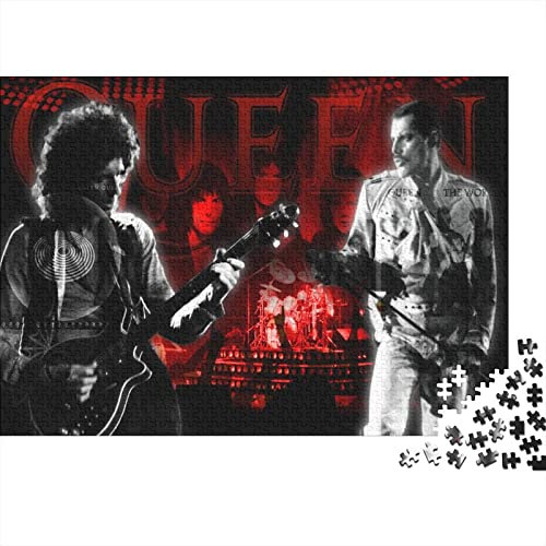 Puzzle 1000 Teile Queen Band Puzzle Für Erwachsene Und Kinder,Puzzle Mit Rock 'n' Roll Music-Motiv,Kann Als Heimdekoration Verwendet Werden 1000pcs (75x50cm)