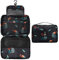 Beauty Case da Viaggio Donna Uomo 25x17x8,5cm, Impermeabile Appeso Borsa da Toilette Portatile, Borsa da Trucco Scomparti Pochette, Toiletry Organizer Borsa Cosmetica per Make Up Articoli Toeletta (D)