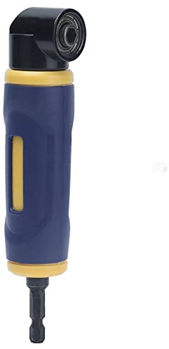 90-Grad-Verlängerung Rechtwinkliger Bohrer-Adapter für Magnetbohrmaschinen Eckbohrer Schraubendreher Bit Magnetisch Gelb Blau Hochwertig Robust Kompatibel mit Bohrfutter