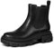 PIZZ ANNU Stivali con Tacco Basso Casual Chelsea Boots Donna Comodi Biker Stivaletti Invernali Eleganti Plateau Nero EU 36